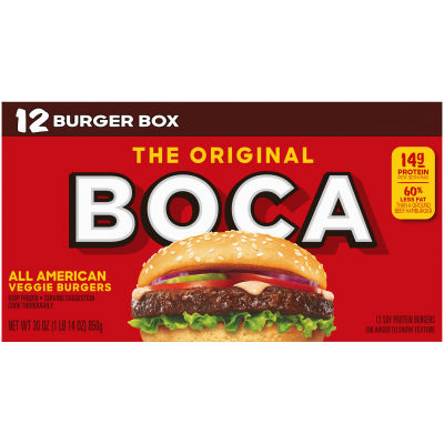 BOCA All American Veggie Burgers, 12 ct Box