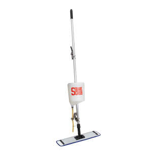 Square Scrub, Bucket on a Stick® Microfiber Finish Mop Kit, 24"W, Blue