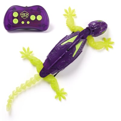 HEX BOTS Glow-in-the-Dark Gecko, Rechargeable Remote Control Robot Kids Toys, Climbs up Walls for Prank Toys & Games, RC Robot for Boys & Girls Ages 4 & Up