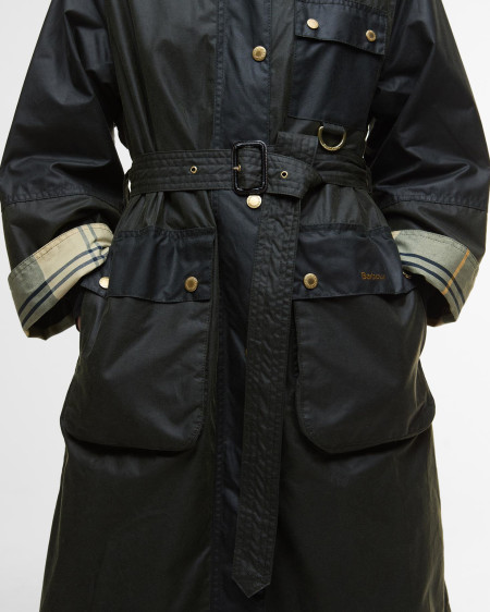 Milda Waxed Trench Coat
