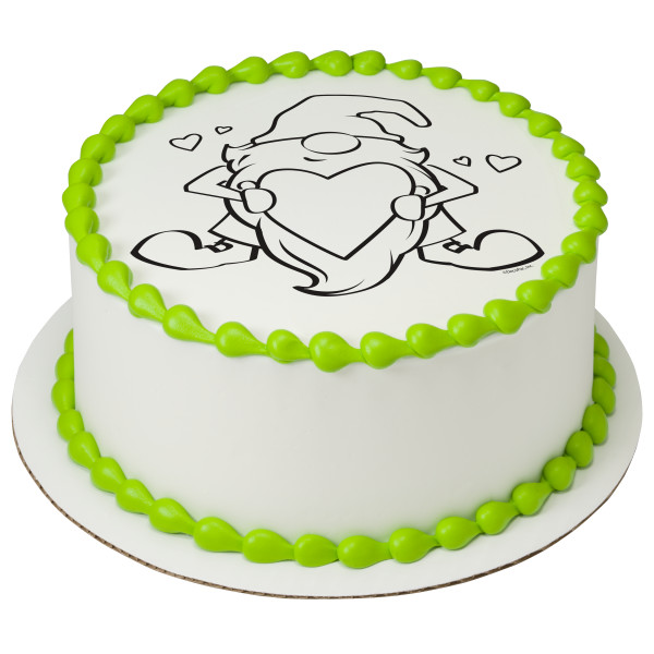 Paintable Love Gnome PhotoCake® Edible Image®