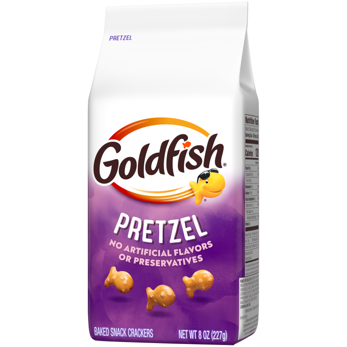 Goldfish® Pretzel Baked Snack Crackers, 8 oz, bag - Right Angle Image