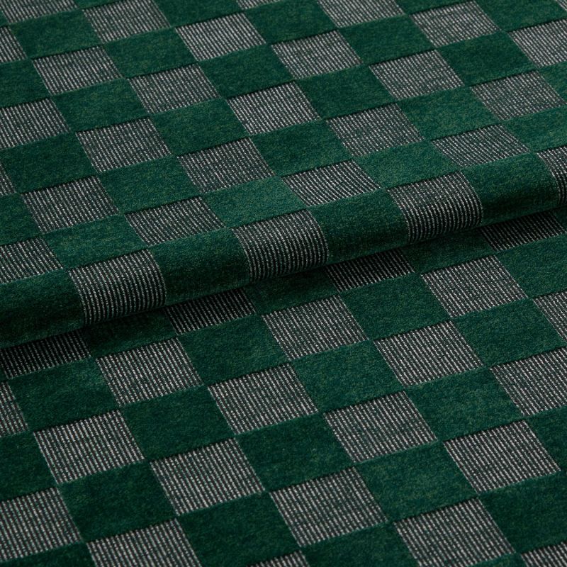 Checkerboard Emerald Curtains