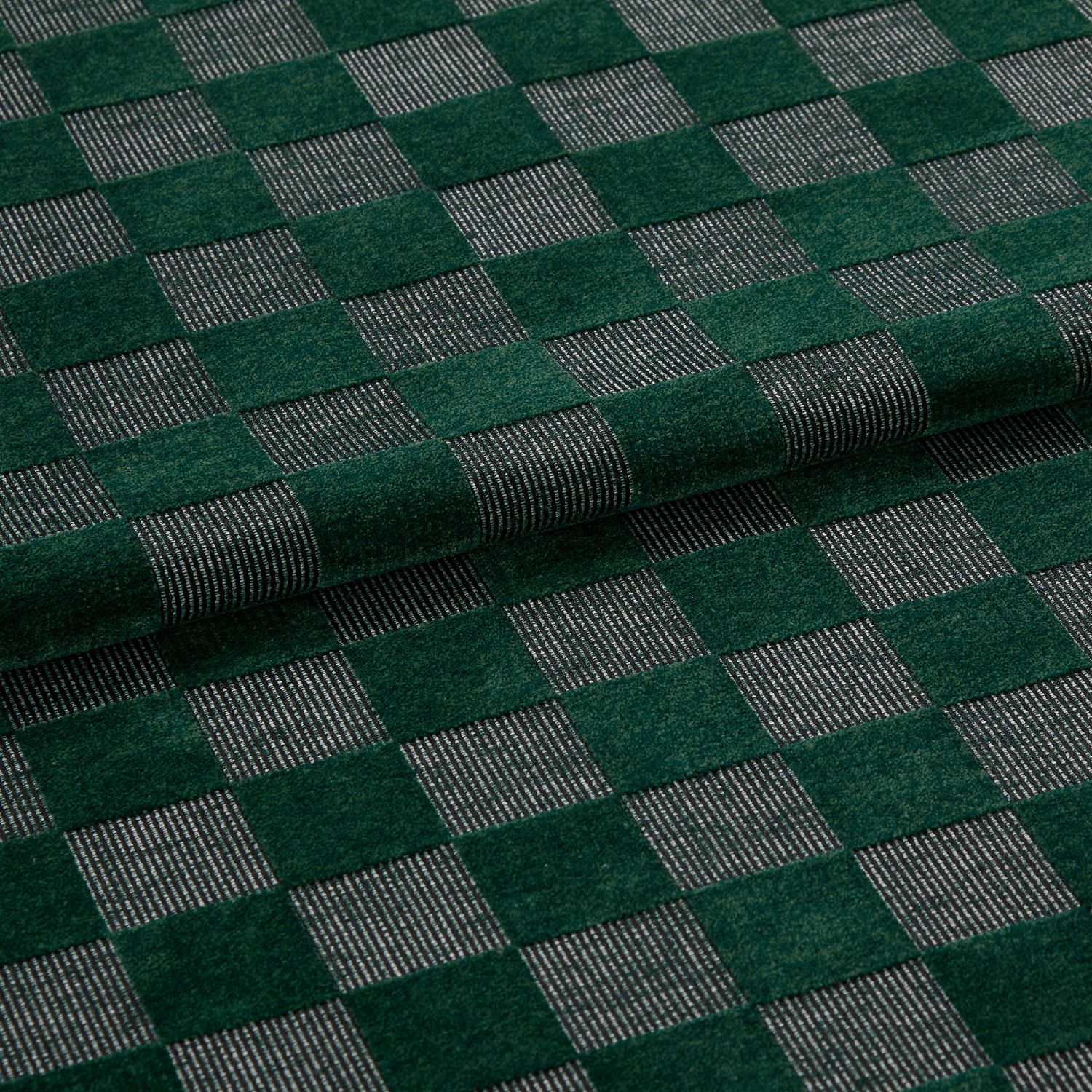 Checkerboard Emerald Roman blind