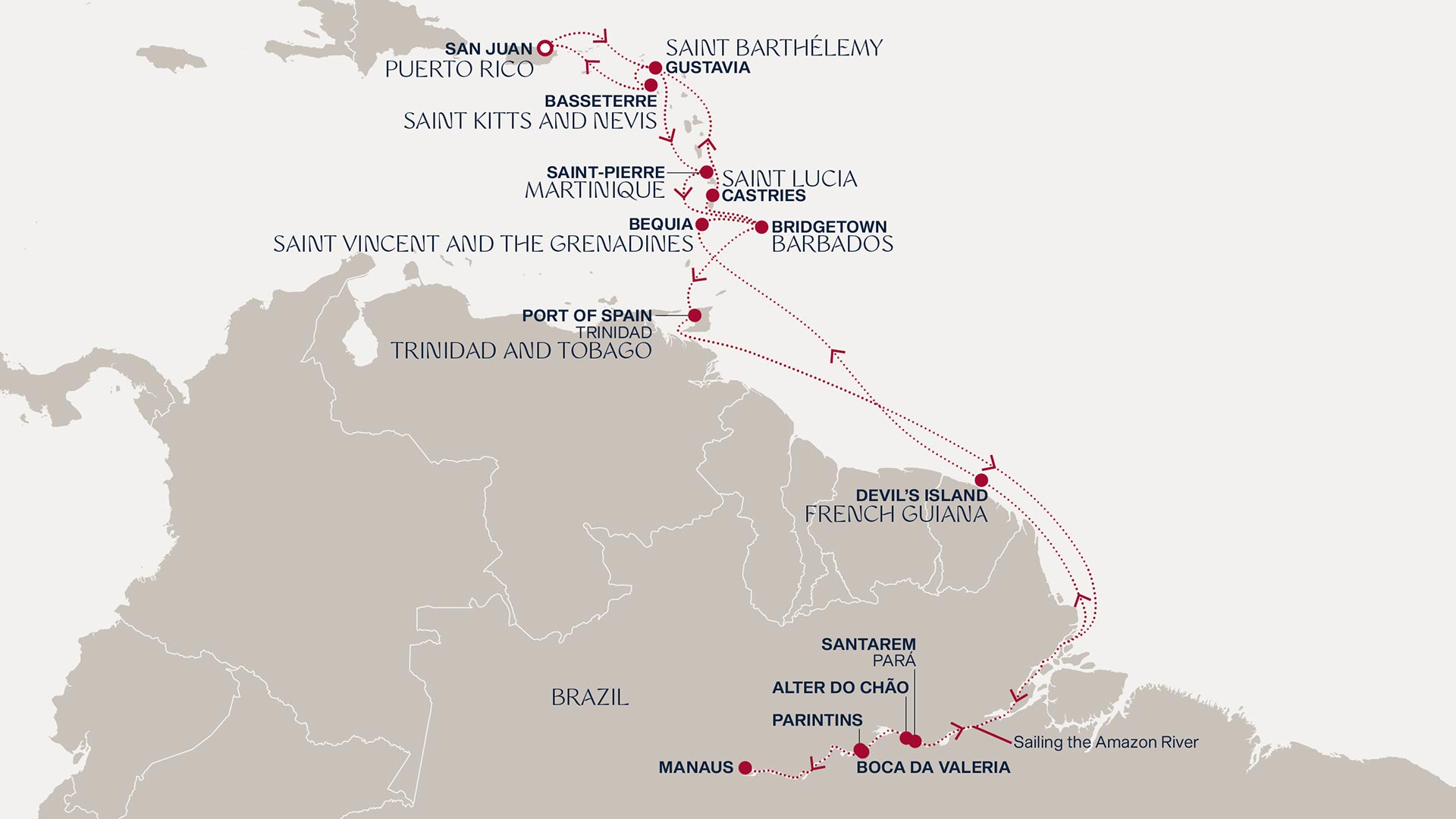 Itinerary map