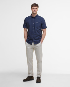 Longhall Seersucker Tailored Short-Sleeved Shirt 