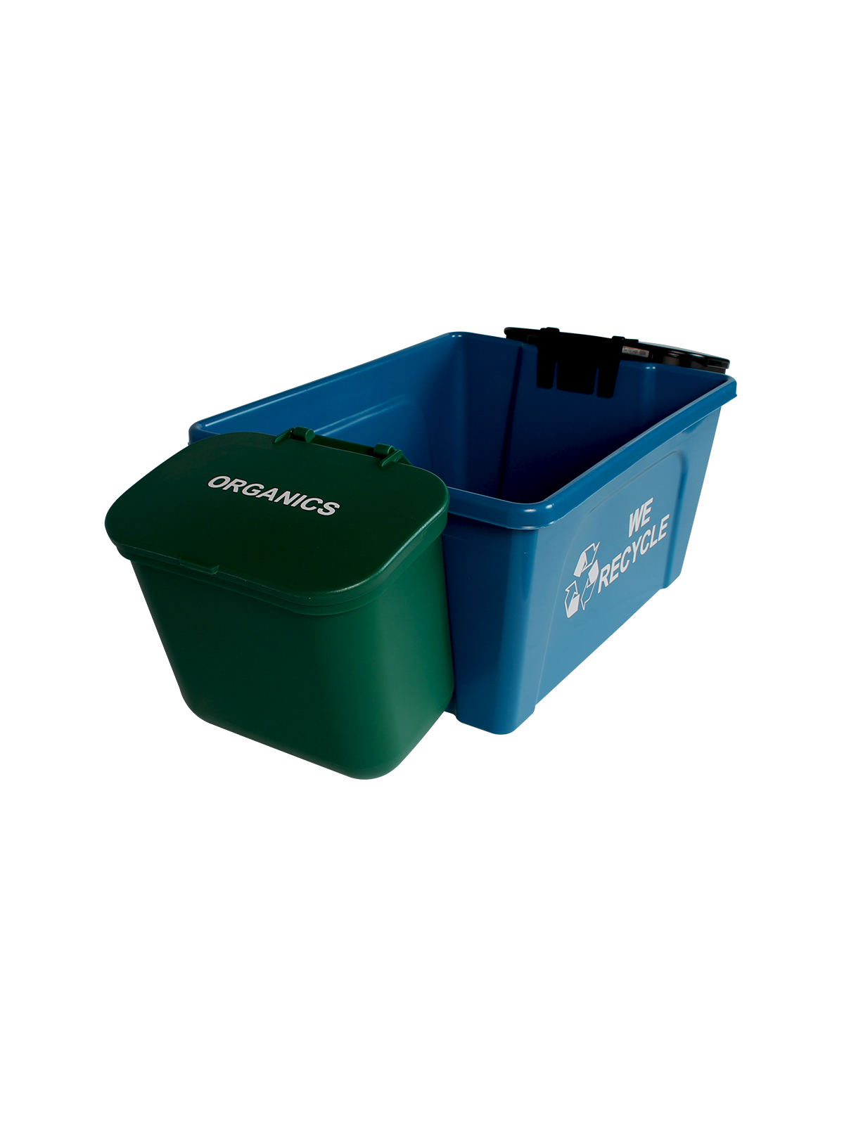 OFFICE COMBO – Triple – Kit – Deskside – Mobius Loop-We Recycle-Organics – Solid Lift – Blue-Green-Black