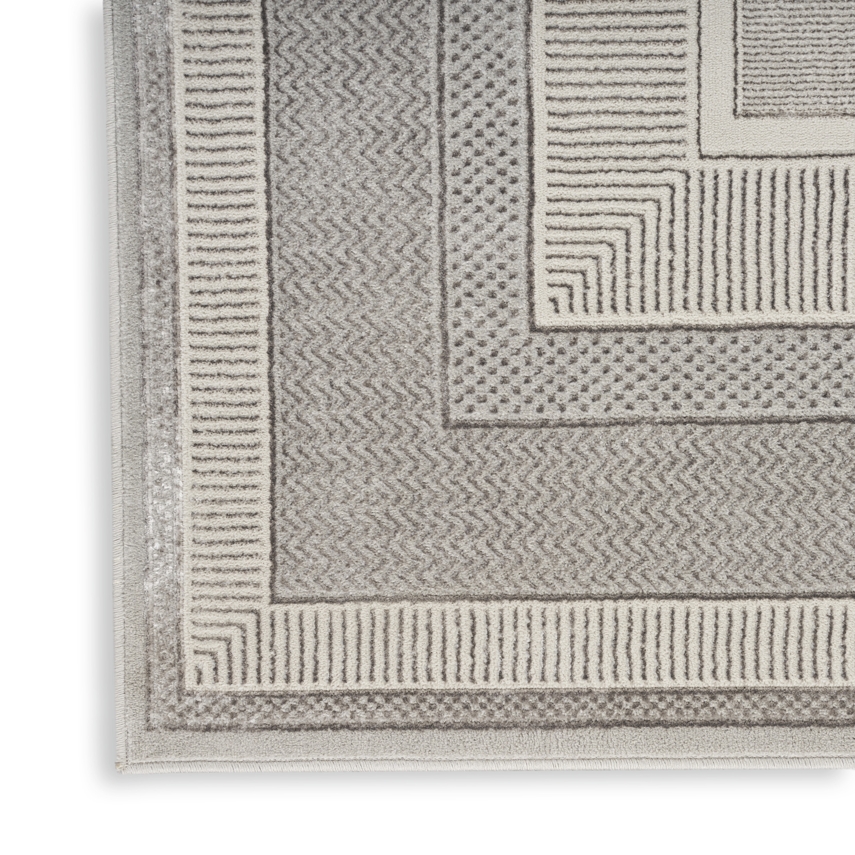 Nourison Glitz 3'11" x 5'11" Silver Modern Indoor Rug