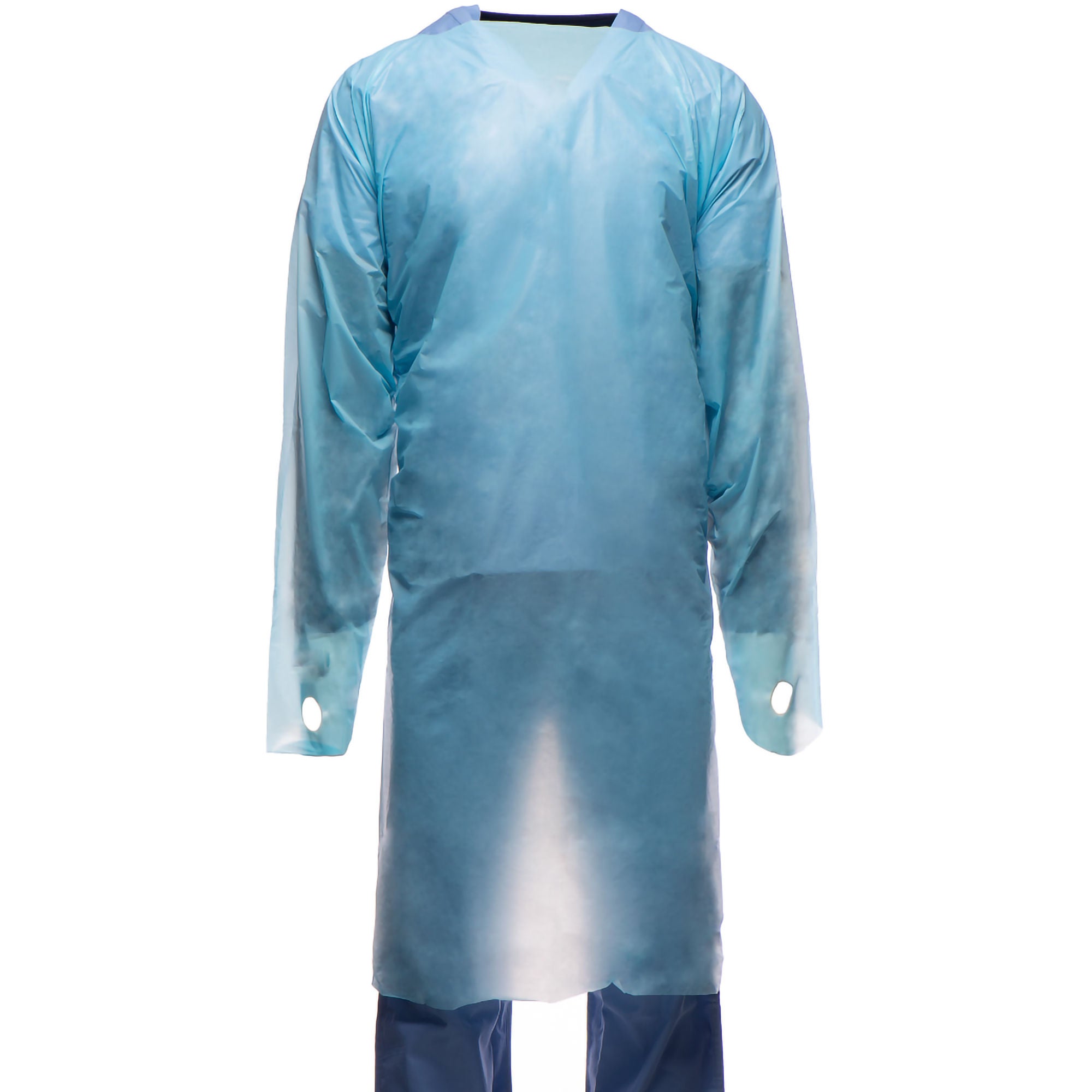 Protective Procedure Gown X-Large Blue NonSterile Not Rated Disposable