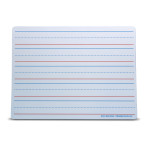 Flipside Products Magnetic Dry Erase Learning Mat, Two-Sided Red & Blue Ruled/Plain, 9" x 12", Pack of 12 FLP20076