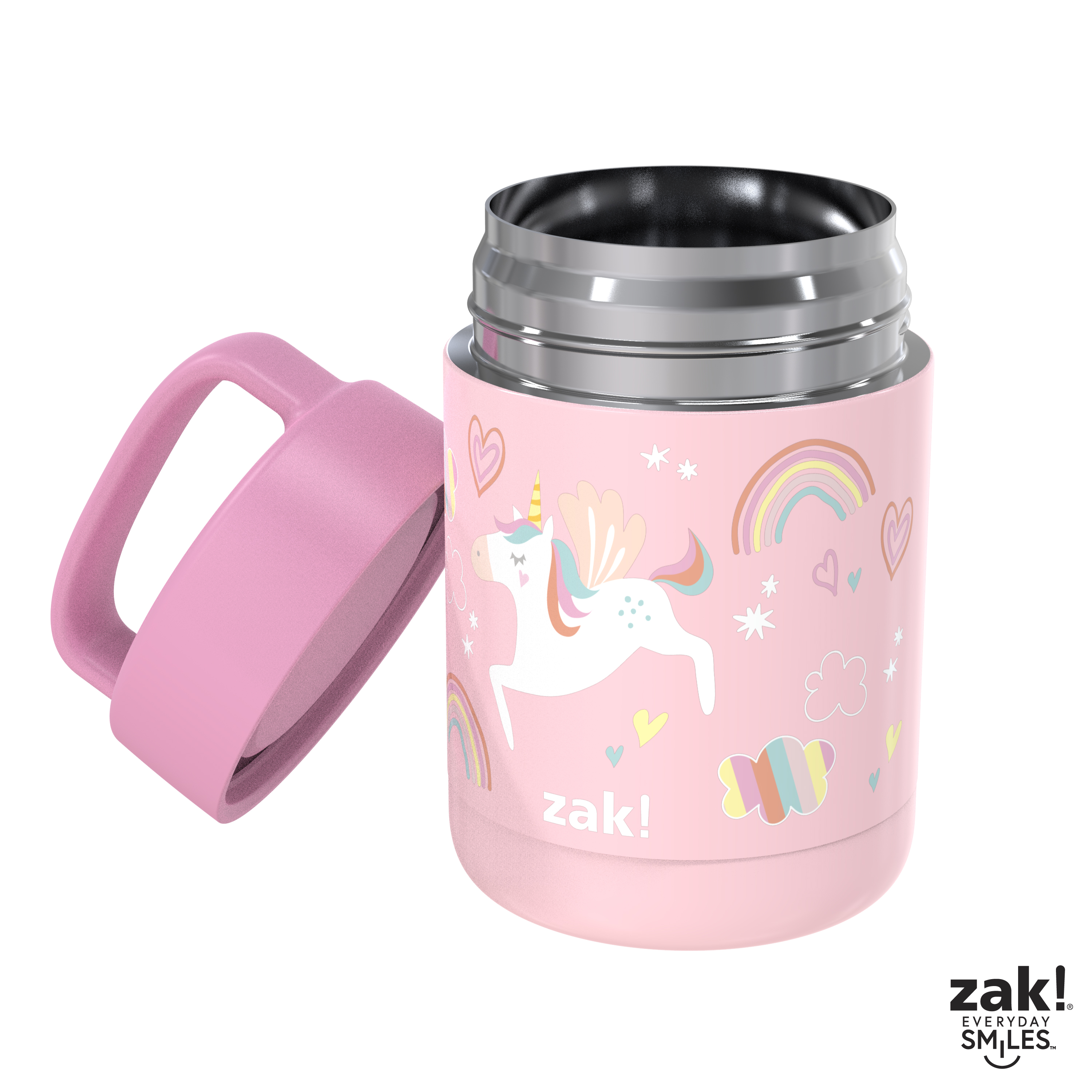 Zak Lunch! Reusable Vacuum Insulated Stainless Steel Food Container, Unicorns slideshow image 4