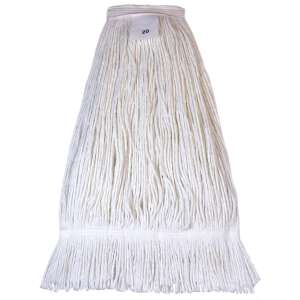 Hillyard, Fantail, 20oz, Cut-End, 1.25" Headband, Rayon, White, Wet Mop