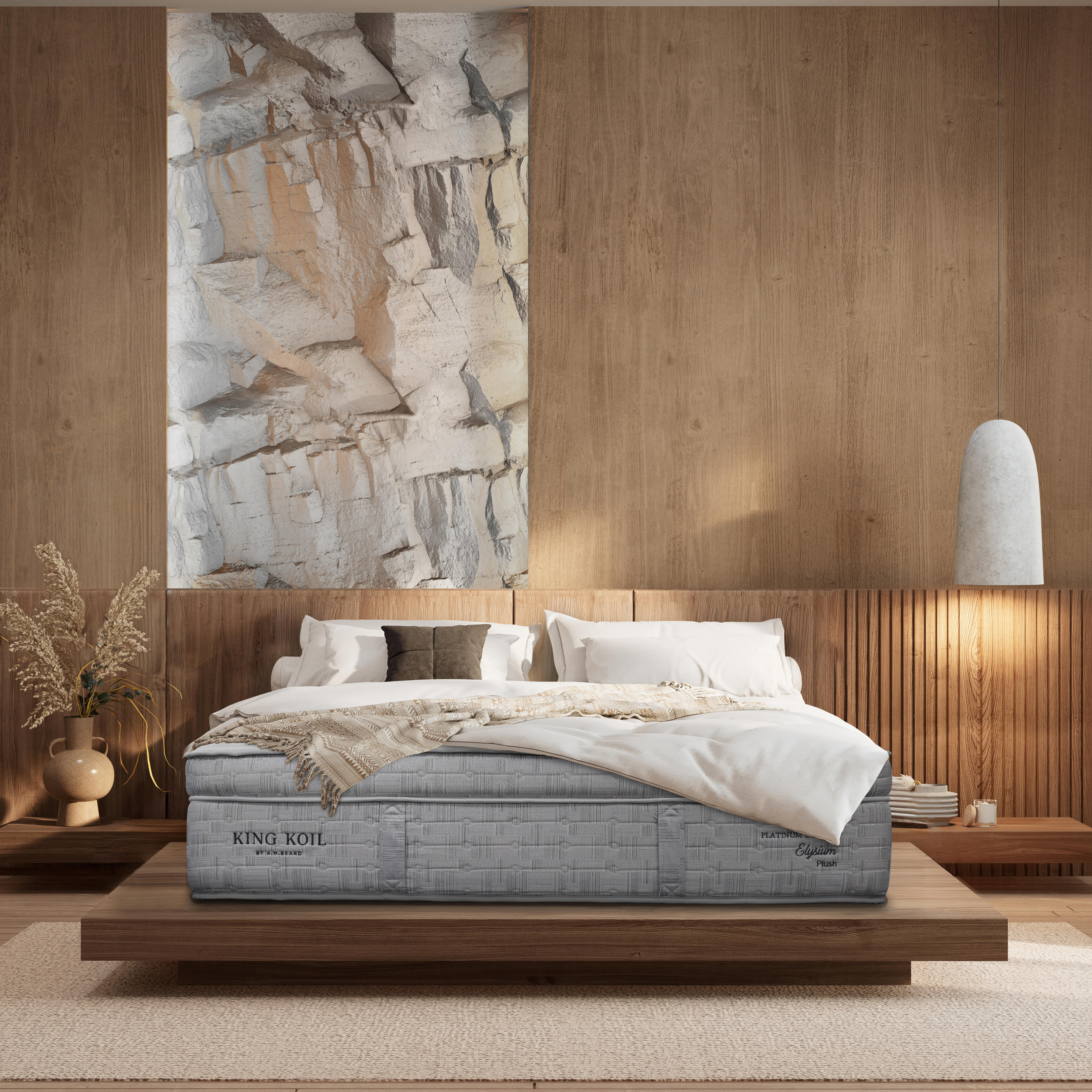 Lifestyle image of the  King Koil Platinum Luxury Elysium Mattress, Super Firm from Forty Winks