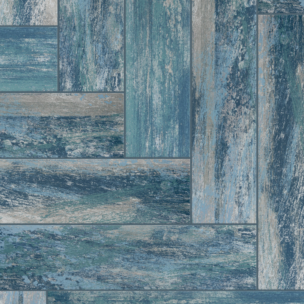 Cassis Blue 8-1/2 in. x 35-1/2 in. Porcelain Floor and Wall Tile
