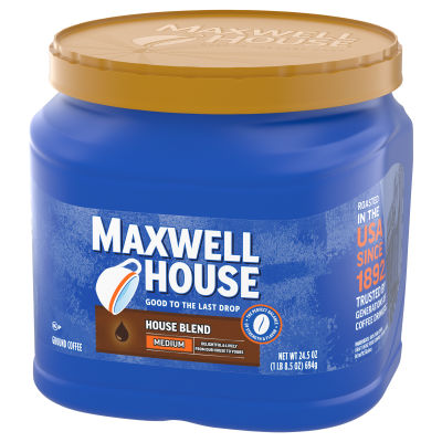 Maxwell House House Blend Ground Coffee, 24.5 oz Canister