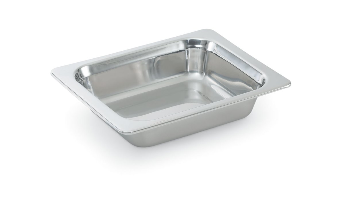 Half-size 2 ¾-inch-deep Miramar® stainless steel plain pan