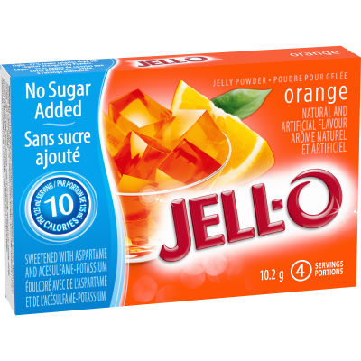 Jell-O Orange Jelly Powder Light, Gelatin Mix