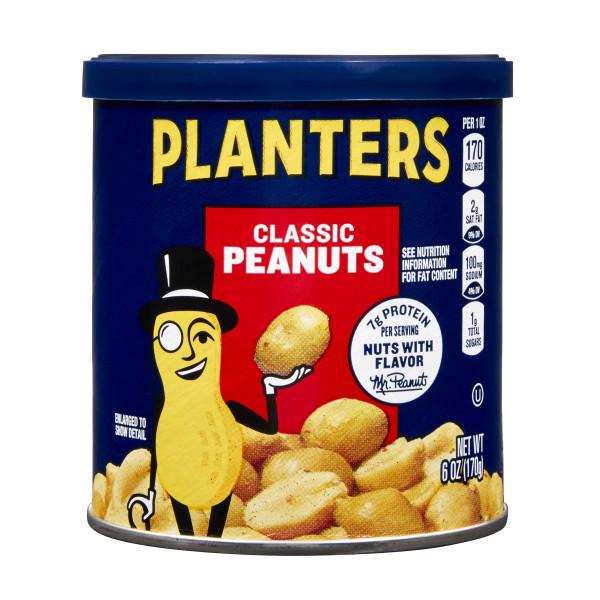 PLANTERS(r) Classic Roasted Peanuts 8/6oz . C1CB - Front Center Inner Pack (Hi Res)