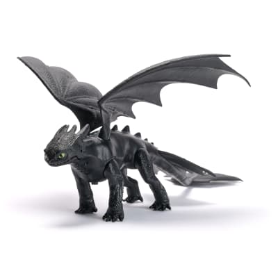 Dreamworks Dragons, How to Train Your Dragon, Battle Dragons, Plasma Sounds Night Fury, 13” Action Figure, Kids Toys for Boys & Girls Ages 4 and up