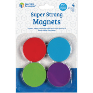 Super Strong Magnets, 1.5", Assorted, Set of 4