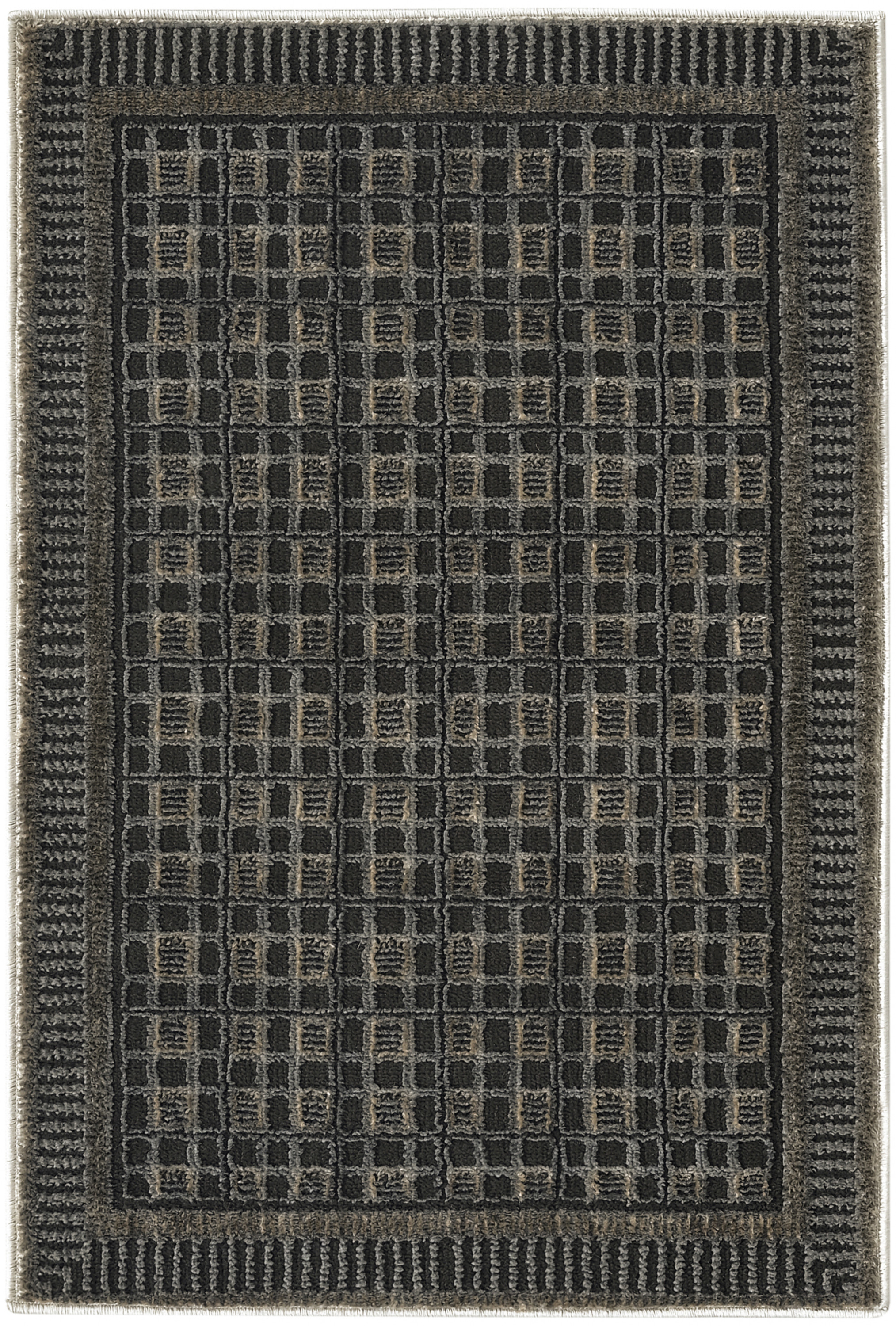 Nourison Nordic 2' x 3' Black Taupe Art Deco Indoor Rug