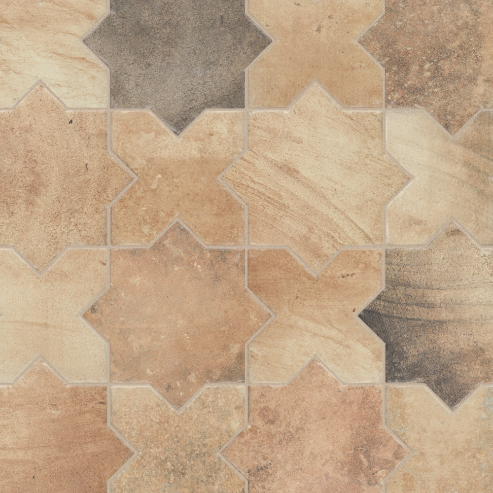 Tech Land Star Fire/Cross Fire 6x12 Specialty Porcelain Floor and Wall Digital Pattern