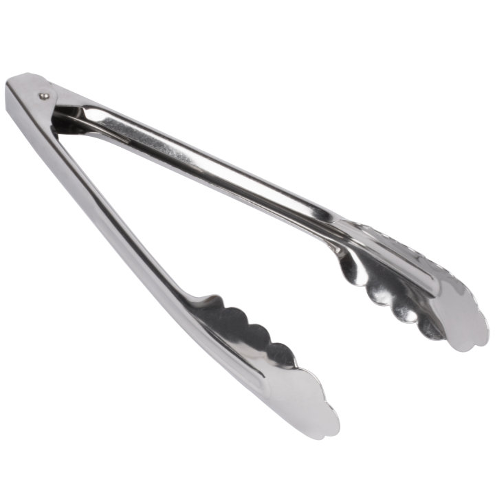 9 ½-inch economy stainless steel utility tongs