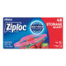 SCJ314469, SC Johnson, Ziploc, Double Zipper Storage Bags, 1 qt, 1.75 mil, 9.63" x 8.5", Clear