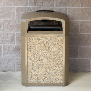 Rubbermaid Commercial, Landmark Series, Landmark Series  Decorative Stone Panels 35 Gal River Rock