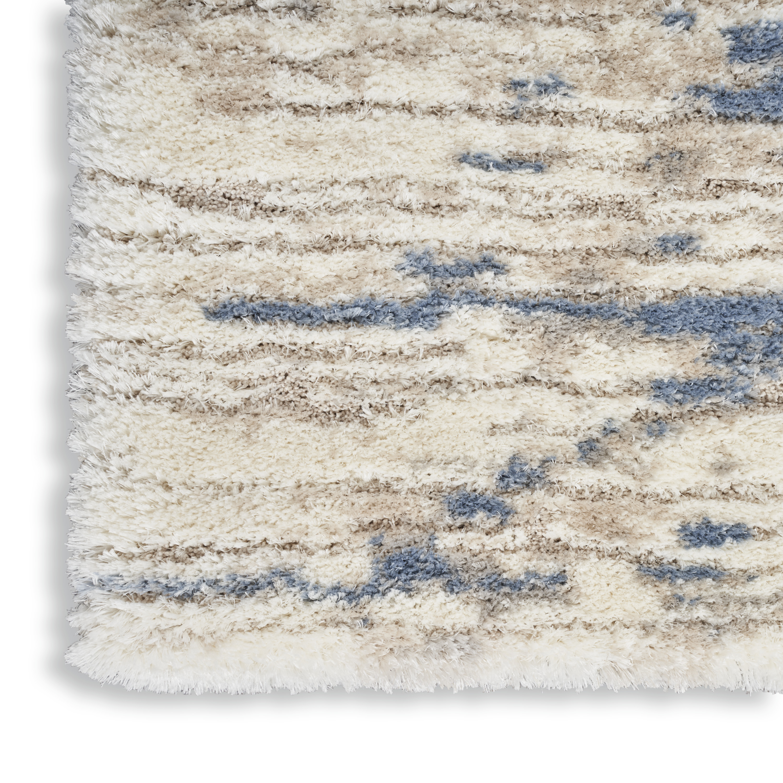 Nourison Dreamy Shag 7'10" x 9'10" Light Blue Grey Shag Indoor Rug