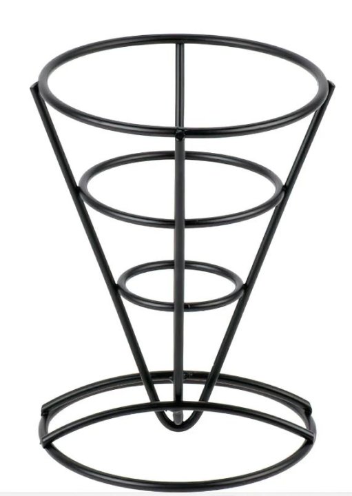 Cesta de metal en forma de cono de 13 cm