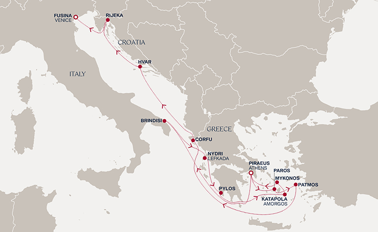 Itinerary map