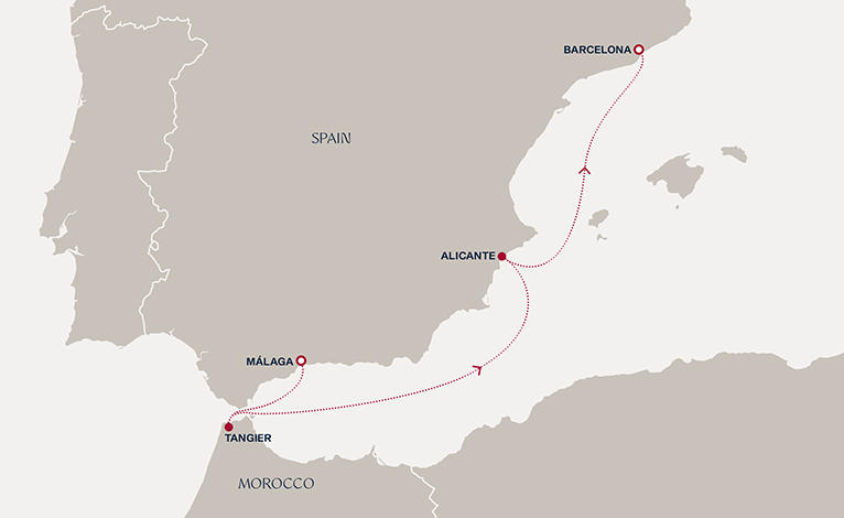 Itinerary map