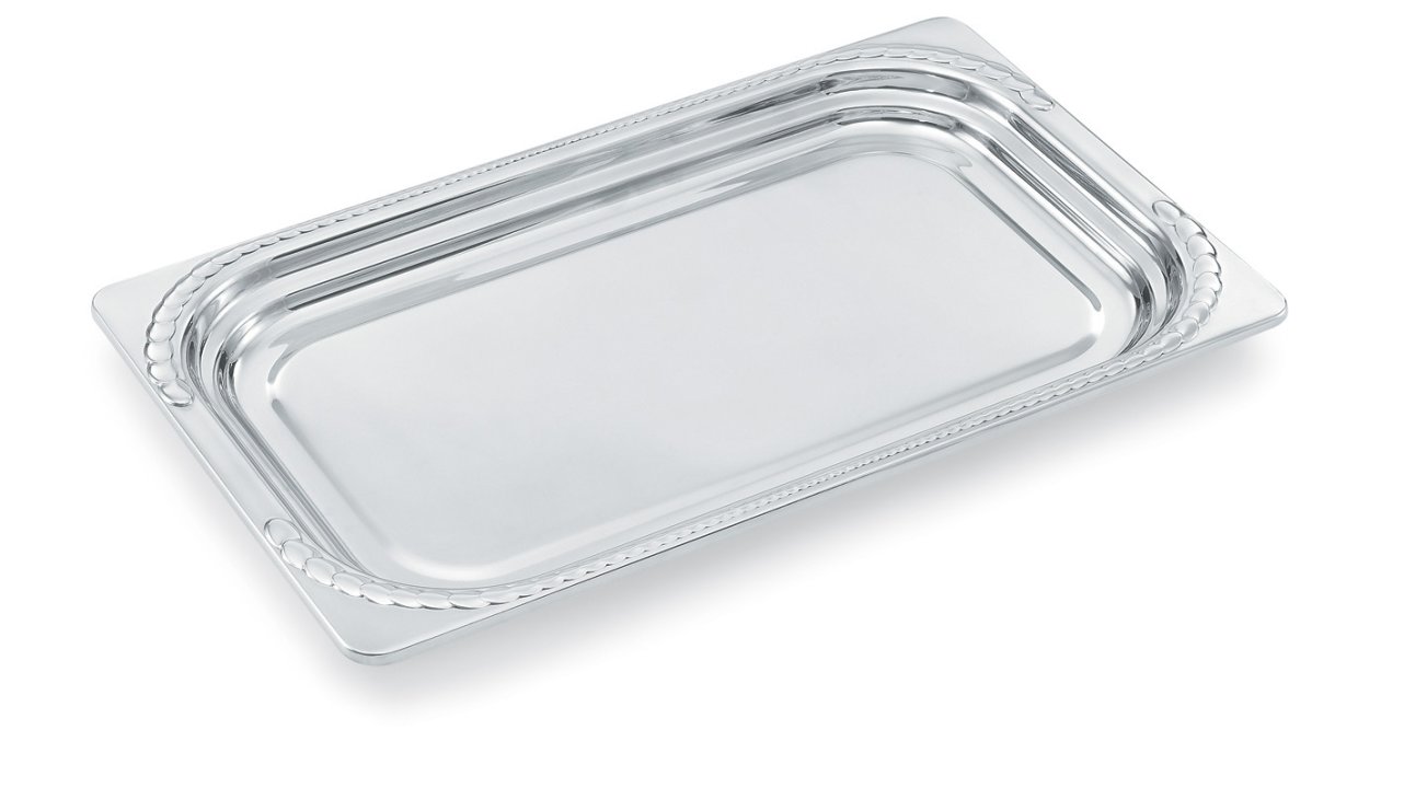 Full-size 1 ¼-inch-deep Miramar® stainless steel decorative pan
