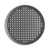 13" Perforated Press Cut Pizza Pan with Hard Coat Anodized Finish