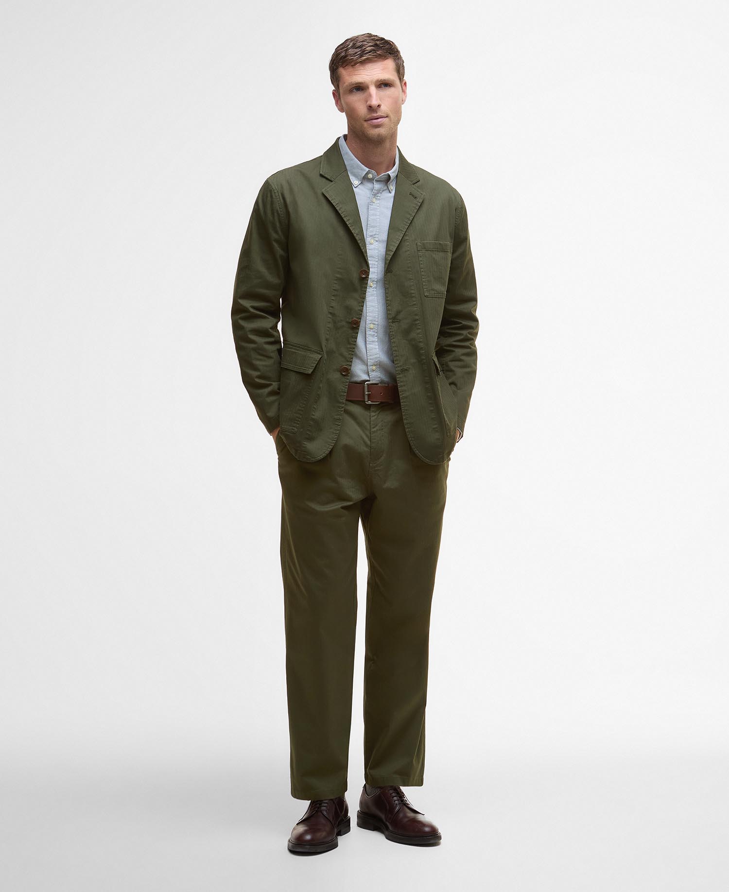 Herringbone Cotton Trousers image number 0