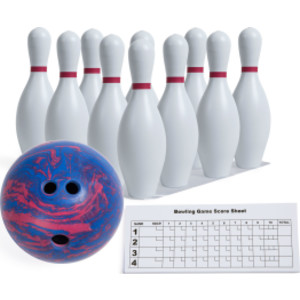Plastic Bowling Ball & Pin Set