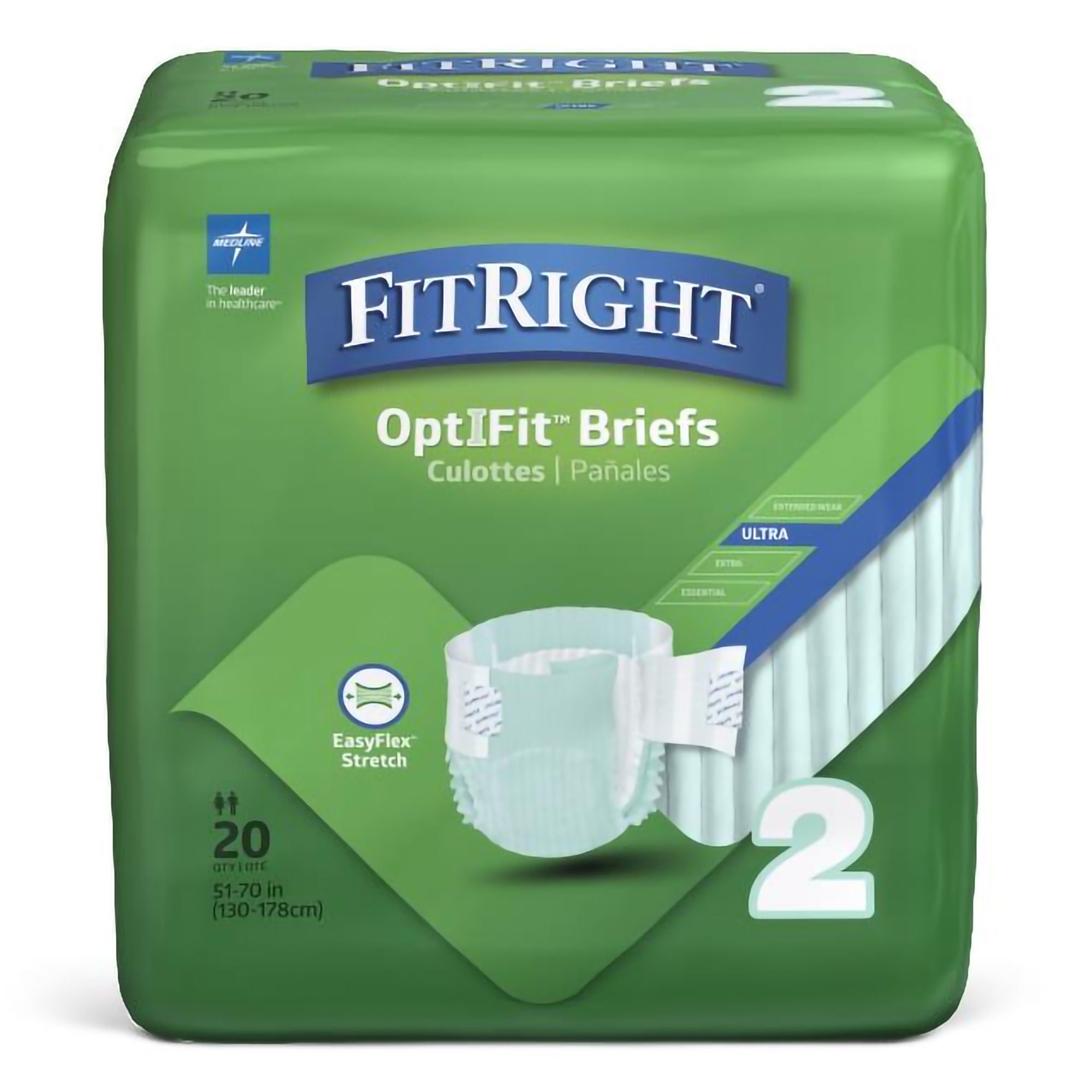 Medline BRIEF, STRETCH ULTRA LG/XLG/2XLG 51-70 (80/CS)