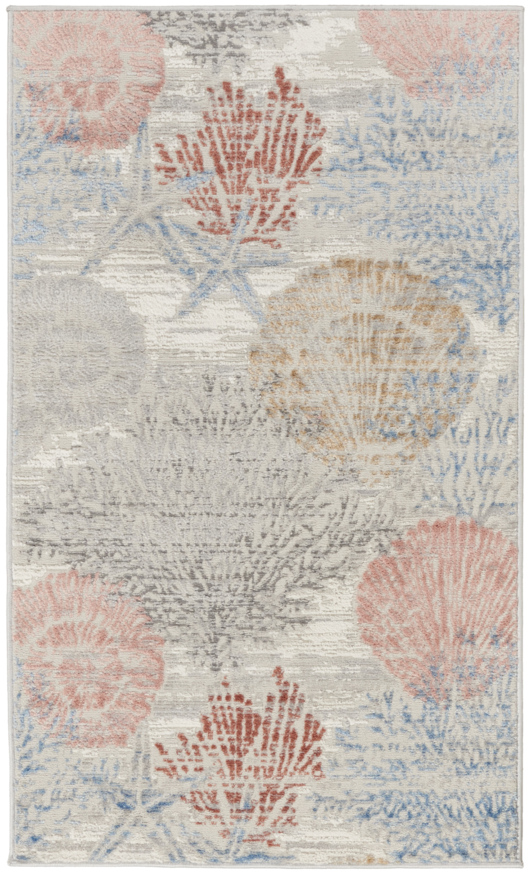 Nourison Seaside 3' x 5' Multicolor Coastal, Nautical & Beach Indoor Rug