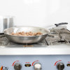 14-inch Tribute® 3-ply frying pan in natural finish with silicone TriVent™ handle