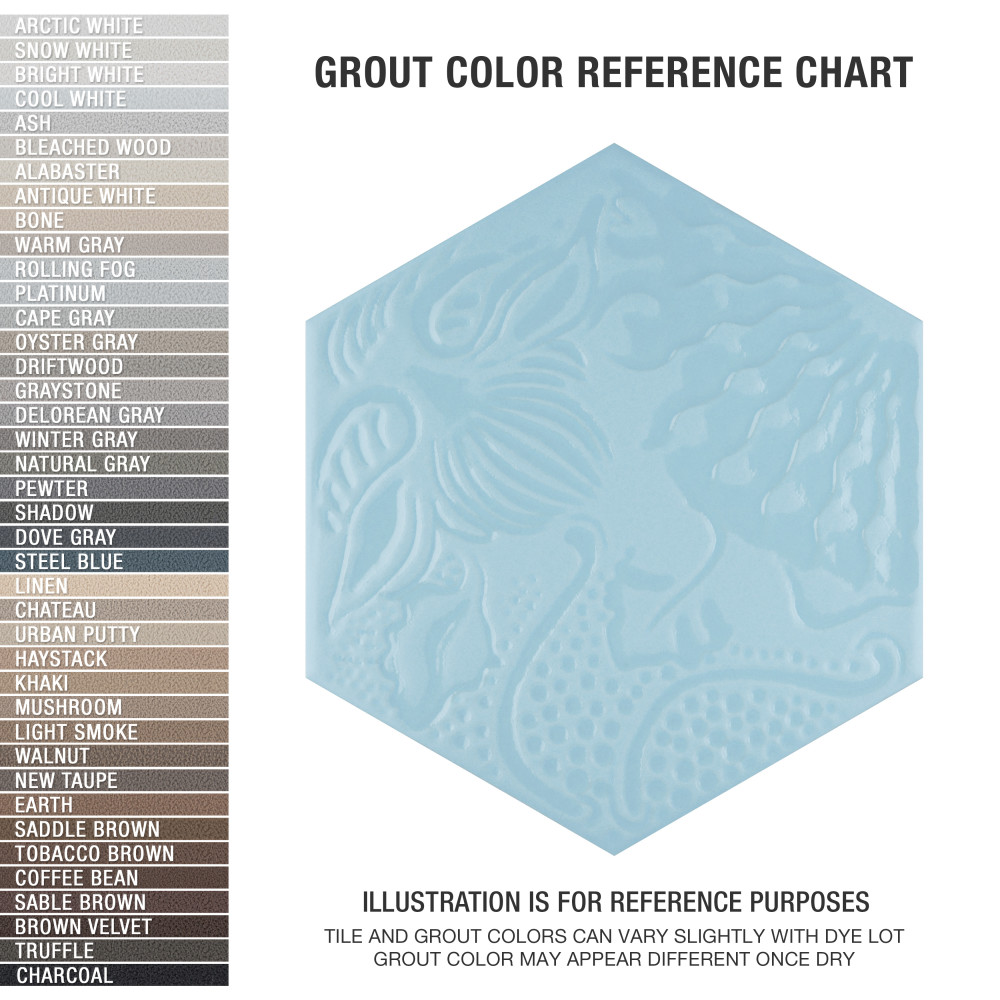 Gaudi Lux Hex Aqua 8-5/8 in. x 9-7/8 in. Porcelain Floor and Wall Tile