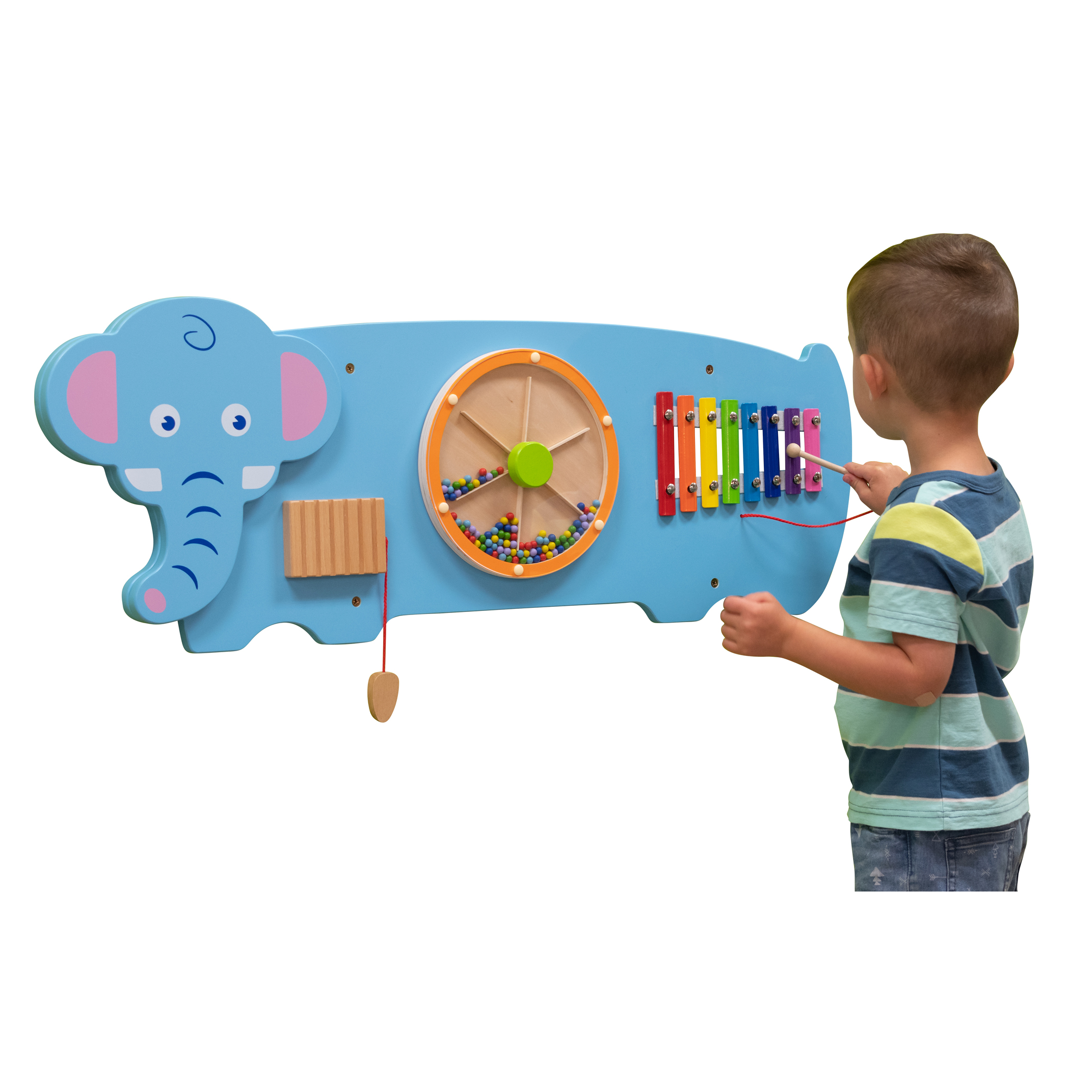 Learning Advantage Elephant Activity Wall Panel - 18m+ - Toddler Activity Center image number null