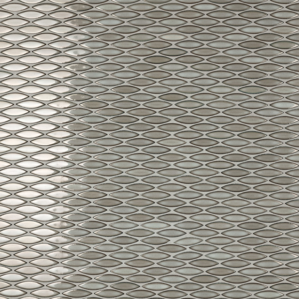 Pescado Linen Grey 12 in. x 12-1/2 in. Porcelain Mosaic Tile