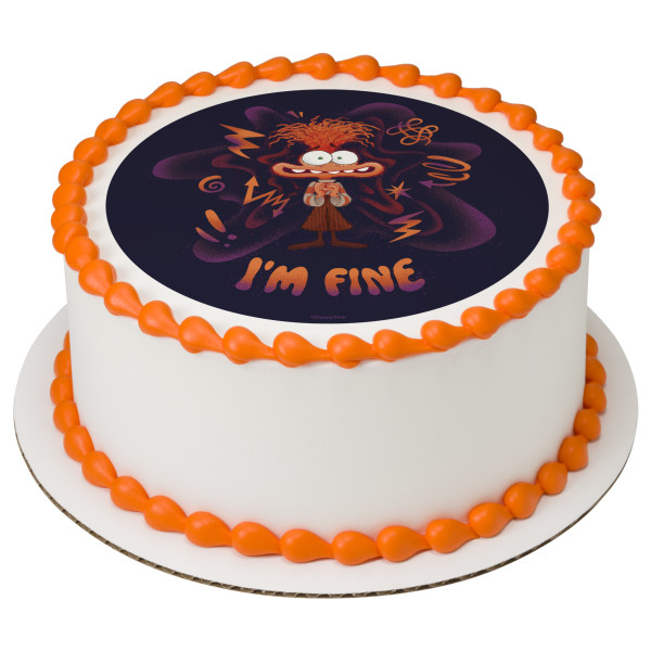 Disney and Pixar's Inside Out 2 I'm Fine PhotoCake® Edible Image®