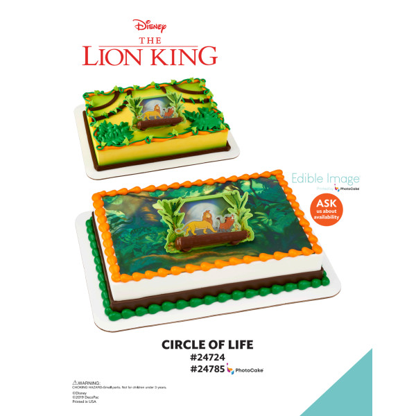 Disney The Lion King Circle of Life The Magic of Cakes® PhotoCake® Enhanced Background and Icing Page