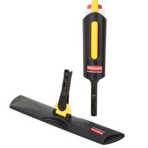 Rubbermaid Commercial, Light Spray Mop Handle and Frame, 52", Black/Yellow
