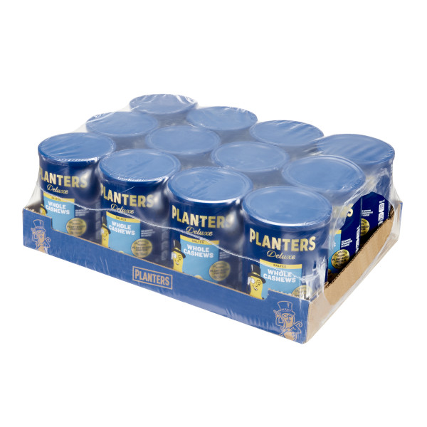 PLANTERS(r) Deluxe Whole Cashews 12/18.25oz . C1RA - Front Right Closed Case (Hi Res)