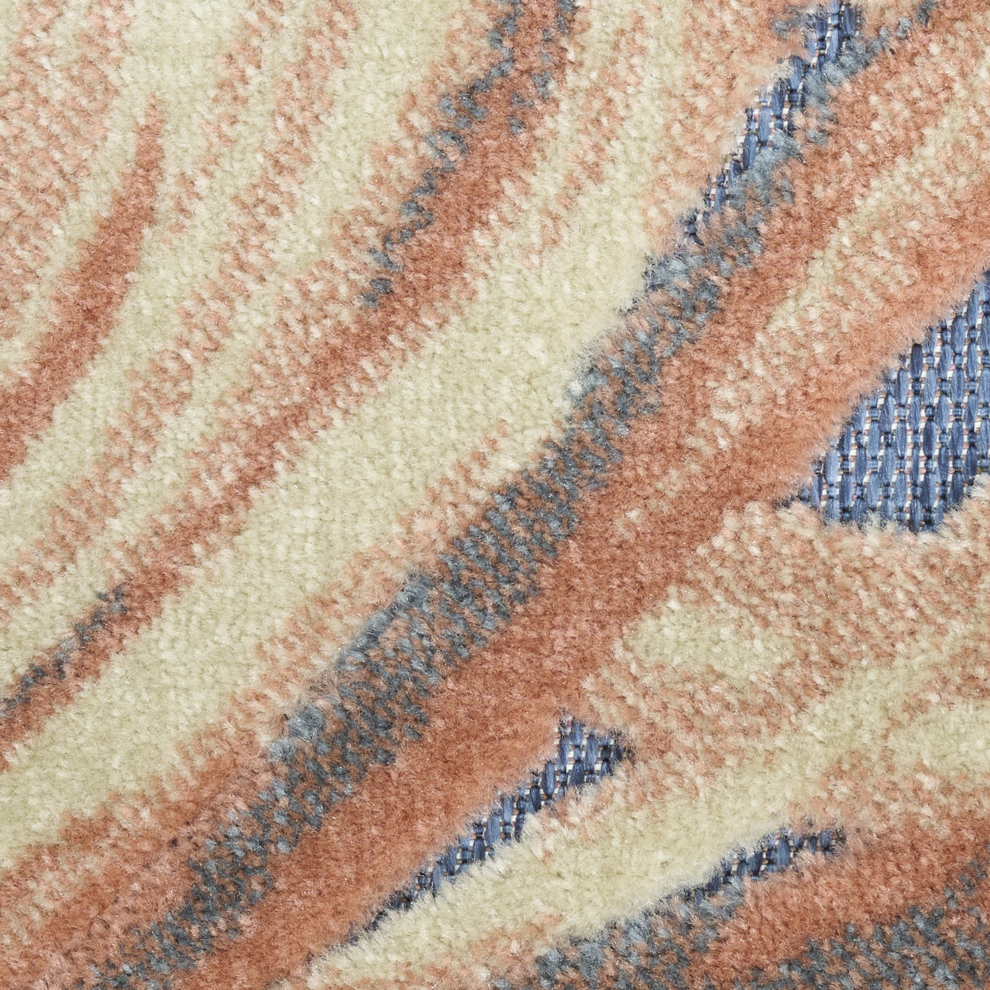 Nourison Aloha 5'3" x 7'5" Blue Rose Modern Rug