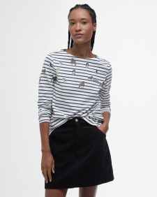 Bradley Striped Long-Sleeved T-Shirt Dog Print