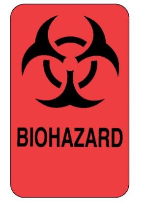 Fisher Anatomical LABEL, BIOHAZARD LG VERTICAL (320/PK)